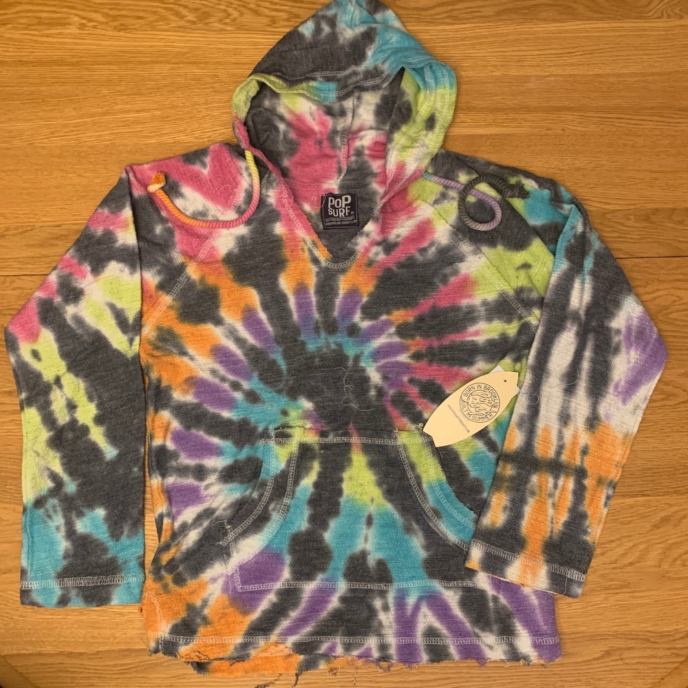 POP Surf Adult M Tie Dye Hoodie NWT